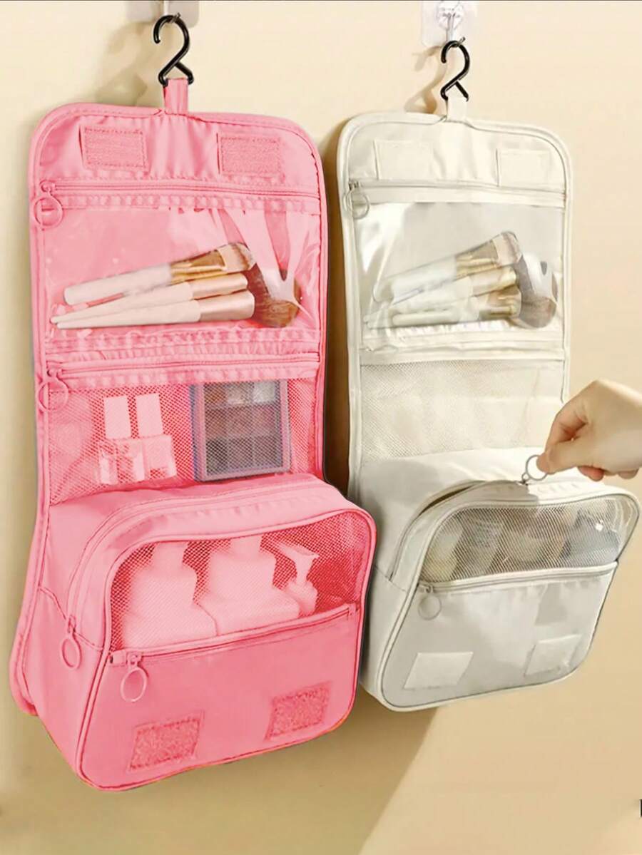 1pc Makeup Bag Set - Toiletry Organizer Bag, Cosmetic Bag, Handbag, Lightweight Travel & Home Use, Travel Essentials, Jewelry Organizer, Lip Gloss Organizer, Nail Polish Organizer, Makeup Organizer - Multicolor - View 1