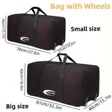 1 件多功能超大轮式行李袋，大容量便携式旅行行李袋，可折叠旅行袋，多功能行李袋 - 带延长手柄，升级光滑水晶轮 - 适合长途/短途旅行、旅行、搬家、校园包，适用于学校配件学校用品