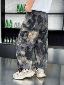 Boys' Lightweight Loose Fit Ice Silk Drawstring Pants, Summer - Multicolor - View 10