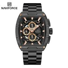 NAVIFORCE NAVIFORCE Watch For Man Tonneau New Style Fashion Travels Outdoors Sport Chronograph Quartz Watch Original Male Gift Clock
