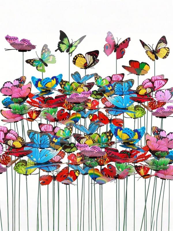 20 قطعة شواخص فراشات ملونة للحديقة ، شواخص فراشات زخرفية مقاومة للماء ، ديكور حفلة فراشات ثلاثية الأبعاد ، إكسسوارات شواخص للحديقة والحديقة وعشب المنزل ، ديكورات حفل الزفاف ، ديكور حديقة ، ديكورات منزلية عصرية لعيد الحب ، أصص الزهور والنباتات الخضراء الملونة المضيئة ، ديكور الحديقة