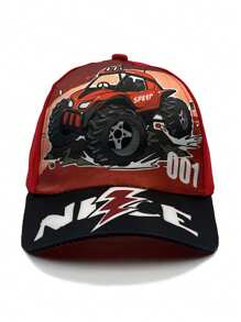 1 Peça Boné de Beisebol com Estampa de Veículo Fora de Estrada & Escavadeira para Crianças, Chapéu de Sol Fofo de Veículo de Construção