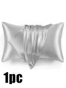 Luxurious Silky Soft Pillowcase - Breathable Skin-Friendly Cool Feel, Solid Color With Envelope Closure - Machine Washable Bedding Washed Silk Pillowcase Single Ice Silk Satin Silk Faux Silk Pillowcase Christmas Gift