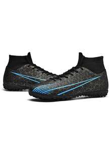 Athletic Soccer Football Cleats Astro Turf Soccer Football Shoes - Black - View 3