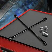 TRX31101-14F Professional 14" Universal Heavy Duty 4-Way Cross Lug Wrench, Black - Black - View 9