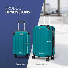 Elegant Travel Luggage Set 2Piece Hard Shell With Durable Lightweight Design Reliable TSA Lock Smooth 360 Spinner Wheels Sturdy Handle Approved For Airline Use - Teal - View 3