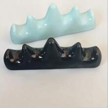 2pcs Retro Sky Blue/Black Plastic Pen Holders - Suitable For Nail Art Pens, Eyeliner Pencils, And Stationery Storage, Portable Makeup And Artist Studio Accessories