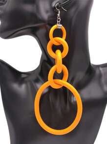 MARLIWOO 1 Pair Exaggerated Gothic Style Hollow Long Earrings, Unique Hiphop Fashion Jewelry For Women