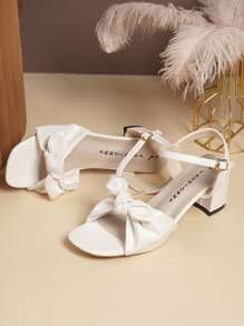 2025 New Prom High Heel Women Sandals, 6cm Heel, Bowknot Design, Comfortable And Versatile
