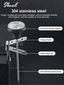 shoxil 1pc Thermometer For Pour Over Coffee Pot, Coffee Accessories - Thermometer - View 2