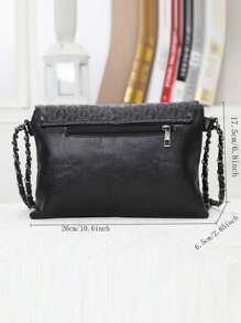 1 pieza Bolso cuadrado de hombro de alta gama con relieve de cráneo y esqueleto de moda, adecuado para compras diarias y salidas