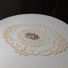 2pcs/4pcs/6pcs Set Vintage Lace Placemat, Handmade Embroidered Table Mat, Suitable For Dining Table, Kitchen, Holiday, Wedding Decor