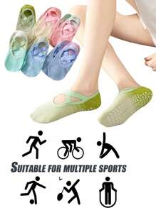 Chaussettes bateau de yoga dégradées pour dames, antidérapantes professionnelles pour l'intérieur, légères, chaussettes basses d'été. Convient pour le pilates, la remise en forme et toutes sortes d'activités sportives.