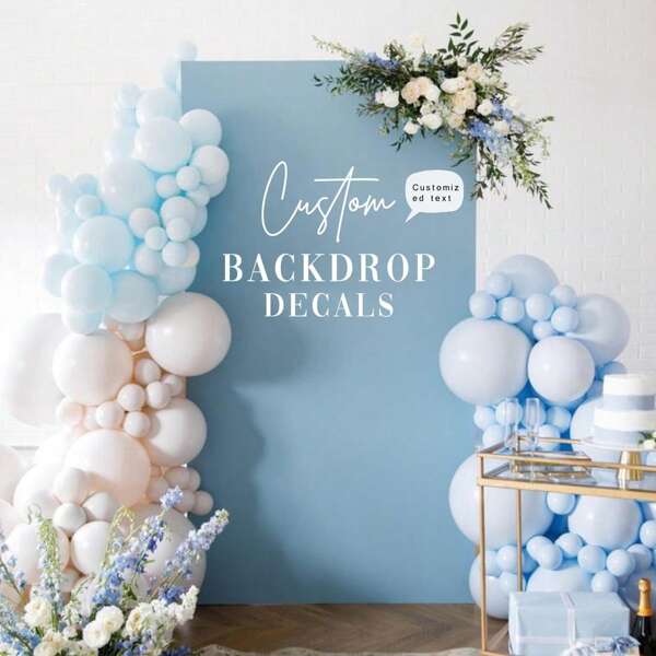 Décalcomanie d'anniversaire personnalisée pour arche de ballons de fête, décoration de fête personnalisée, décalcomanie de fête en vinyle, multifonctionnelle, durable, ornementale, réutilisable, exquise, élégante, de haute qualité, colorée, moderne, personnalisée, unique, idéaux pour lui, idéaux pour elle, petit ami, père, petite amie, mère, famille, amis, salon de thé, maison, jardin, bureau, pour les anniversaires, pour la Saint-Valentin, pour la fête des mères, pour les anniversaires, pour la fête des pères, pour la remise des diplômes, pour les mariages, pour le pendaison de crémaillère, décoration intérieure