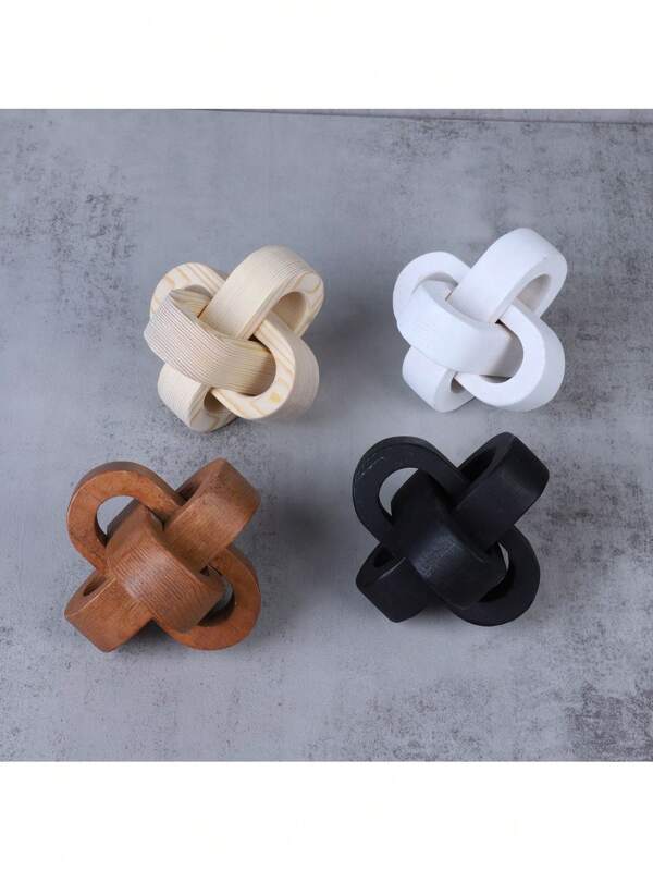 1pc Bohemian Style 3-Chain Wooden Chain Bead Decorative Handcraft Artware, Desktop Decor, Farmhouse Style Home Decor