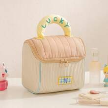 1 pieza Bolsa de maquillaje con gran capacidad con forma de casa adorable, organizador de artículos de tocador para viajes, nuevo diseño, bolsa de regalo