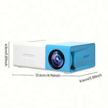 Mini Projector, Mirroring Version, Home Cinema, Classic Power Supply, Vintage Movie Watching, Support 20-80 Inches, Compatible With USB/AV/TF/Smartphone, USB Powered, Festival Gift - Multicolor - View 7