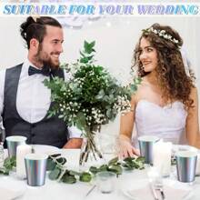 20 قطعة/حزمة أكواب مشروبات ساخنة/باردة ذات تصميم نمط للاستخدام لمرة واحدة، مناسبة لنزهات الحدائق والتجمعات العائلية وأعياد الميلاد والزفاف والكريسماس