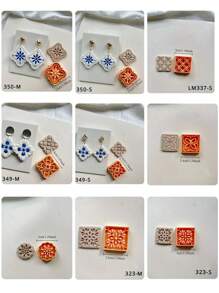 Precision Round, Square Geometric Soft Clay Molds, High Quality Cutters, Handmade Crafts, Hairclips, Jewelry, Pendants, Clay Sculpting Tools, DIY Creative Decorative Earrings, Brooches, Polymer Clay Making Molds