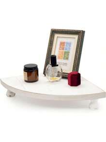 1 pezzo Mensola ad angolo, Organizer per ripiano da bagno, Scaffale da bancone da cucina, Alzata in legno per piano cucina, Vassoio decorativo rialzato, Sostegno per piante d'angolo, Organizer per bar da caffè per il piano cucina