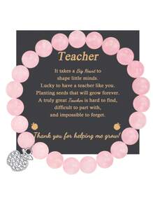 1PC Valentine's Day Gift For Teacher Apple Bracelet, Mother's Day Gift For Teacher, Christmas Gift For Teacher Apple Bracelet, Teacher's Day Gift For Teacher, Thanks Gift For Teacher, Mom, Mother, Mother's Day, Gift