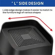 4pcs 2-8 Inch Heavy Duty Bed Risers, Furniture Lifts For Bed, Table, Couch, Sofa, Extra Tall Bed Riser, Support Up To 5000 Lbs - Black - View 8