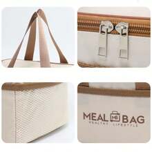 1pc Insulated Lunch Bag Lunch Box Tote Bag, High Aesthetic Lunch Carry Bag With Aluminum Foil Lunch Box Compartment For Office