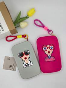 Large Size Silicone Makeup Bag With Colorful Handle Strap, Waterproof Toiletry Cosmetic Organizer Pouch For Passport, ID Cards, Phone,For Holiday Beach, Bathroom Collection, Bedroom Collection, Large Capacity