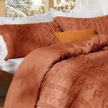Luxurious Tufted Boho Comforter Set Queen Size - Premium Beige Bedding Ensemble With 3-Piece Shabby Chic Embroidery, Ideal Gifts For Women, Soft Jacquard Queen Comforter For All Seasons - 27 - 赤陶 - 優雅 - 查看 4