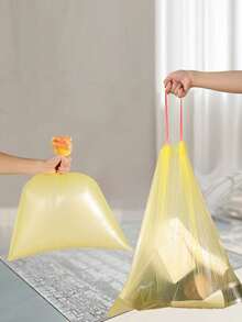 Non-Dirty Hands Automatic Drawstring Trash Bags, Large Size Household Disposable Thick Garbage Bin Plastic Bags - Multicolor - View 7