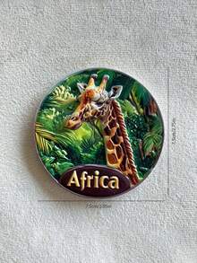 1pc Africa-Themed Refrigerator Magnet With 3D Lion, Zebra, Rhinoceros, Giraffe Designs, High Aesthetic Value, Travel Souvenir & Home Decor Gift - Multicolor - View 9