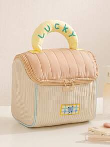 1 pieza Bolsa de maquillaje con gran capacidad con forma de casa adorable, organizador de artículos de tocador para viajes, nuevo diseño, bolsa de regalo