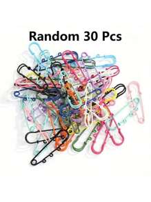 5/10/20/30/50/60/80/100枚 60毫米 多色安全别针胸针 - DIY珠宝制作空白底座和配件，胸针别针，DIY用品