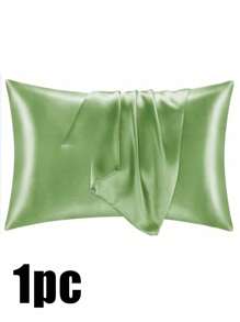 Luxurious Silky Soft Pillowcase - Breathable Skin-Friendly Cool Feel, Solid Color With Envelope Closure - Machine Washable Bedding Washed Silk Pillowcase Single Ice Silk Satin Silk Faux Silk Pillowcase Christmas Gift