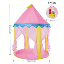 1 pieza Casa de juegos reforzada con castillo de hadas con lentejuelas rosas brillantes, espaciosa sala de juegos secreta con malla transpirable, adecuada para las temporadas de primavera, verano y otoño, regalo de cumpleaños/Navidad/Pascua