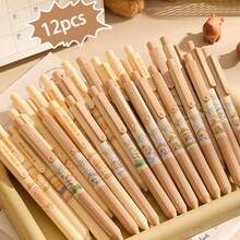 12 支/套可爱水豚凝胶笔套装，可爱动物主题书写笔，适用于日记、学校用品