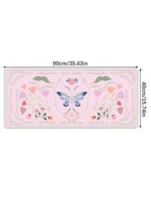 Un tapis de souris de jeu antidérapant en caoutchouc avec un motif de fleur de papillon rose pour ordinateurs de bureau/ordinateurs portables et ordinateurs portables