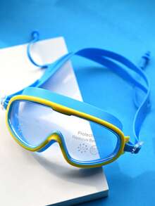 1pc Anti-Fog Anti-Scratch Waterproof Swim Goggles With Wide View For Adults Men And Women - Multicolor - View 8