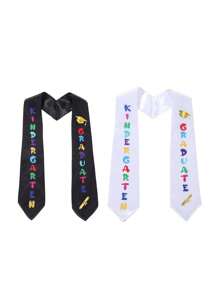 1 pieza Correa para el hombro de graduación, diseño de letras y gorro de colores con cinturón de cintura de poliéster para ceremonia de graduación, lavable a máquina, decoración de graduación, regalo de graduación