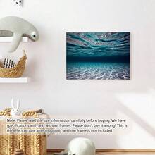 1 件帆布墙画 - 活力四射的水下海洋场景，旅行，现代，带有阳光反射，现代家居装饰，室内/室外使用，现代墙面装饰 | 活力四射的海洋场景，海洋装饰。海报，墙画，房间装饰用品 - 彩色 - 查看 12