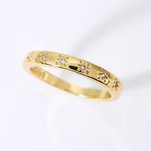 1 pieza Anillo de cobre minimalista y apilable, adecuado como regalo de joyería para mujeres para bodas, compromisos y fiestas