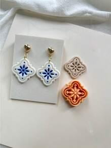 Precision Round, Square Geometric Soft Clay Molds, High Quality Cutters, Handmade Crafts, Hairclips, Jewelry, Pendants, Clay Sculpting Tools, DIY Creative Decorative Earrings, Brooches, Polymer Clay Making Molds