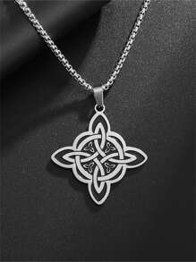 1PC New Fashion Classic Irish Celtic Knot Stainless Steel Pendant Necklace Unisex Lucky Amulet Jewelry Birthday Gift