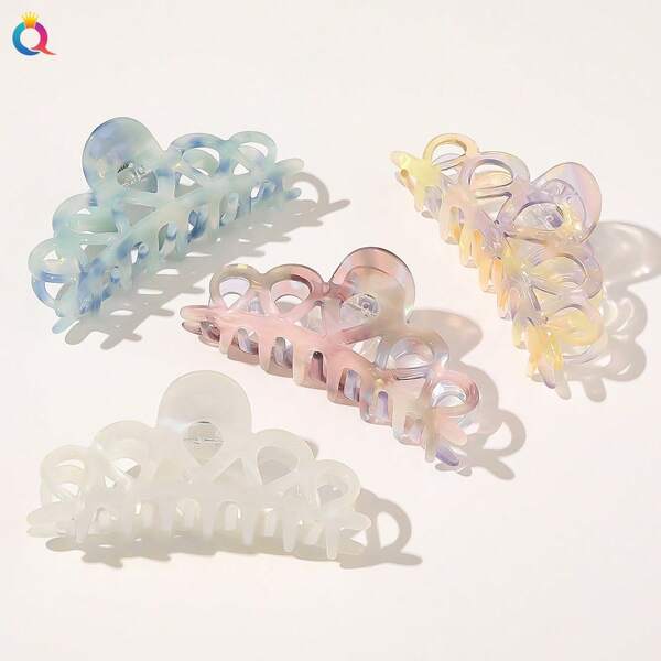 1pc Women's Hair Accessory, Bohemian Casual Bowknot PEVA Hair Claw Clip, Suitable For Thick Or Thin Hair, All Seasons, Strong Grip, Anti-Slip Summer Hair Clips Hair Jaw Clip Hair Clamps Hair Clutch Hair Catcher Clip