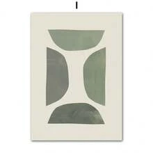 1 Stück Geschenk moderne Pflanzenblatt Regenbogen Geometrie abstrakte Boho Wandkunst Leinwandmalerei Nordische Poster Drucke Wandbilder für Wohnzimmer Dekoration, Rahmen optional - Verschiedenfarbig - Übersicht 14