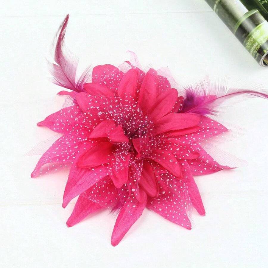 1. 女士头饰帽，花园茶会帽，复古肯塔基帽，多件套 2. 德比婚礼花卉鸡尾酒面纱羽毛发夹 3. 万圣节圣诞派对爪形发夹，发爪，发卡，学习用品 - 彩色 - 查看 1