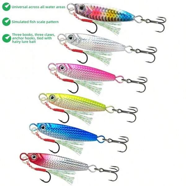 1pc 3-Pronged Colorful Anchor Hook, 20g Lead-Free, Anti-, Shiny Decoration Lure For Fishing