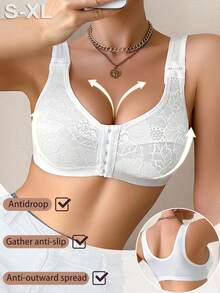 Women Front Closure Wireless Bra, Minimalist Design