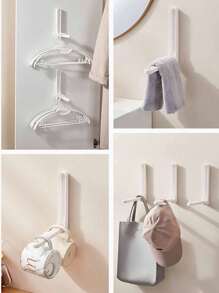 SHEIN X Milania Hanger Space Saver, Foldable Hanging Storage Organizer, Hanger Hook Organizer And Hanger Storage Rack Comes,To Hold Up Velvet/Wooden/Plastic Hangers Dress Pants Shoes Jeans Boots Skirt,Spring,Minimalist,Summer Tops