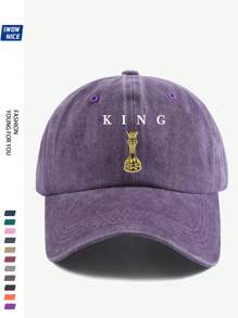 1pc "THE KING Black Chess King Design" Vintage Trucker Cap - Unisex Urban Casual Baseball Hat, Retro Adjustable Breathable Design, Suitable For Men And Women, Comfortable All Seasons, Multiple Colors And Sizes Available (2025 Spring Collection)